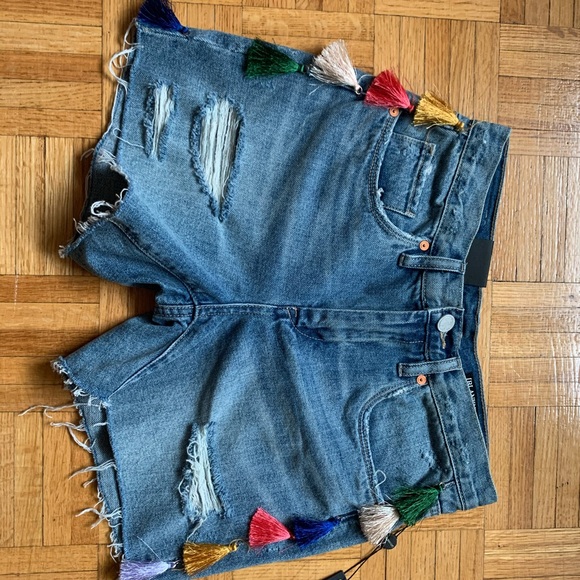 Blank NYC high rise denim shorts size 26 - Picture 4 of 7
